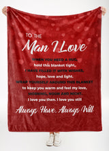 Load image into Gallery viewer, To the Man I Love - Premium Blanket RD
