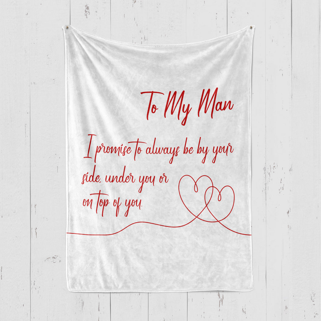To My Man (Plain White Design) - Premium Blanket