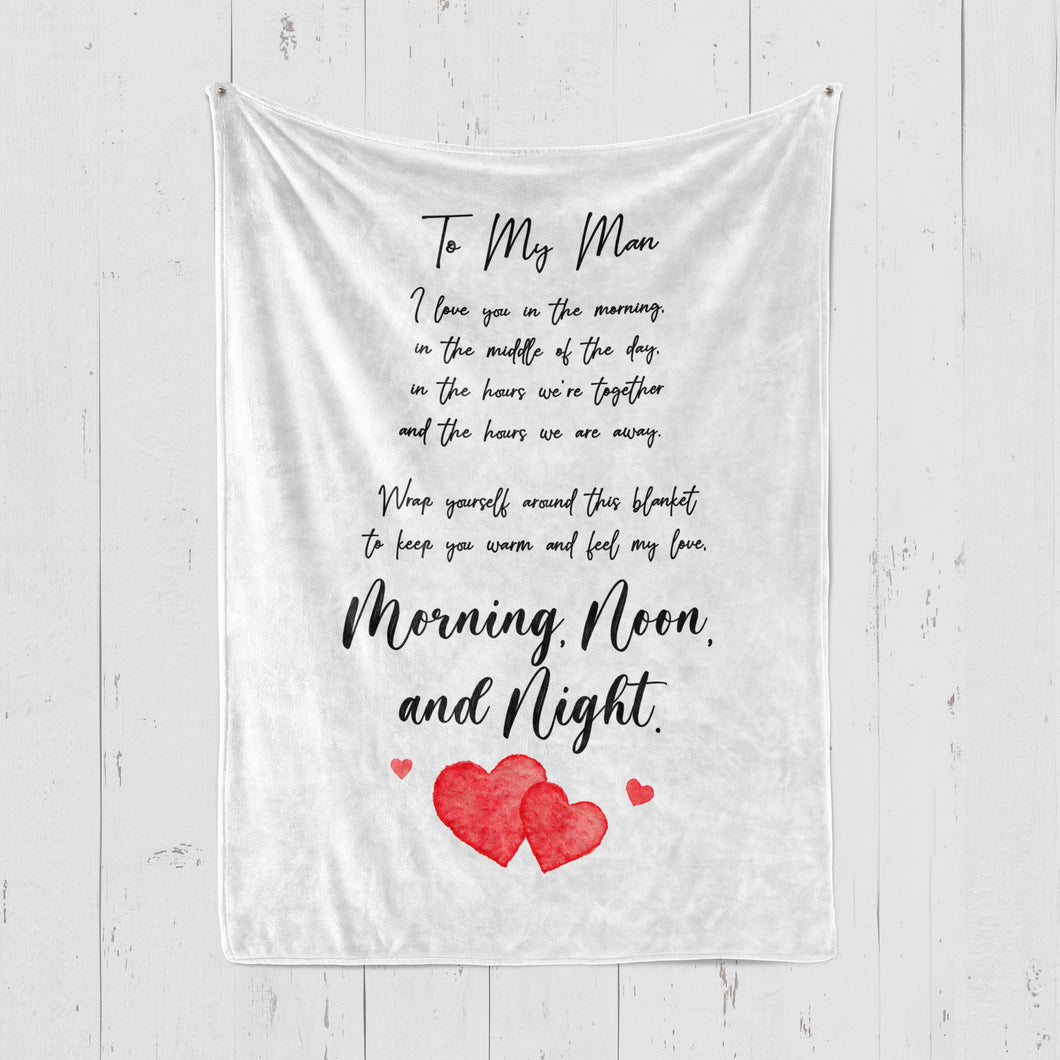 To My Man (white) -  Premium Blanket