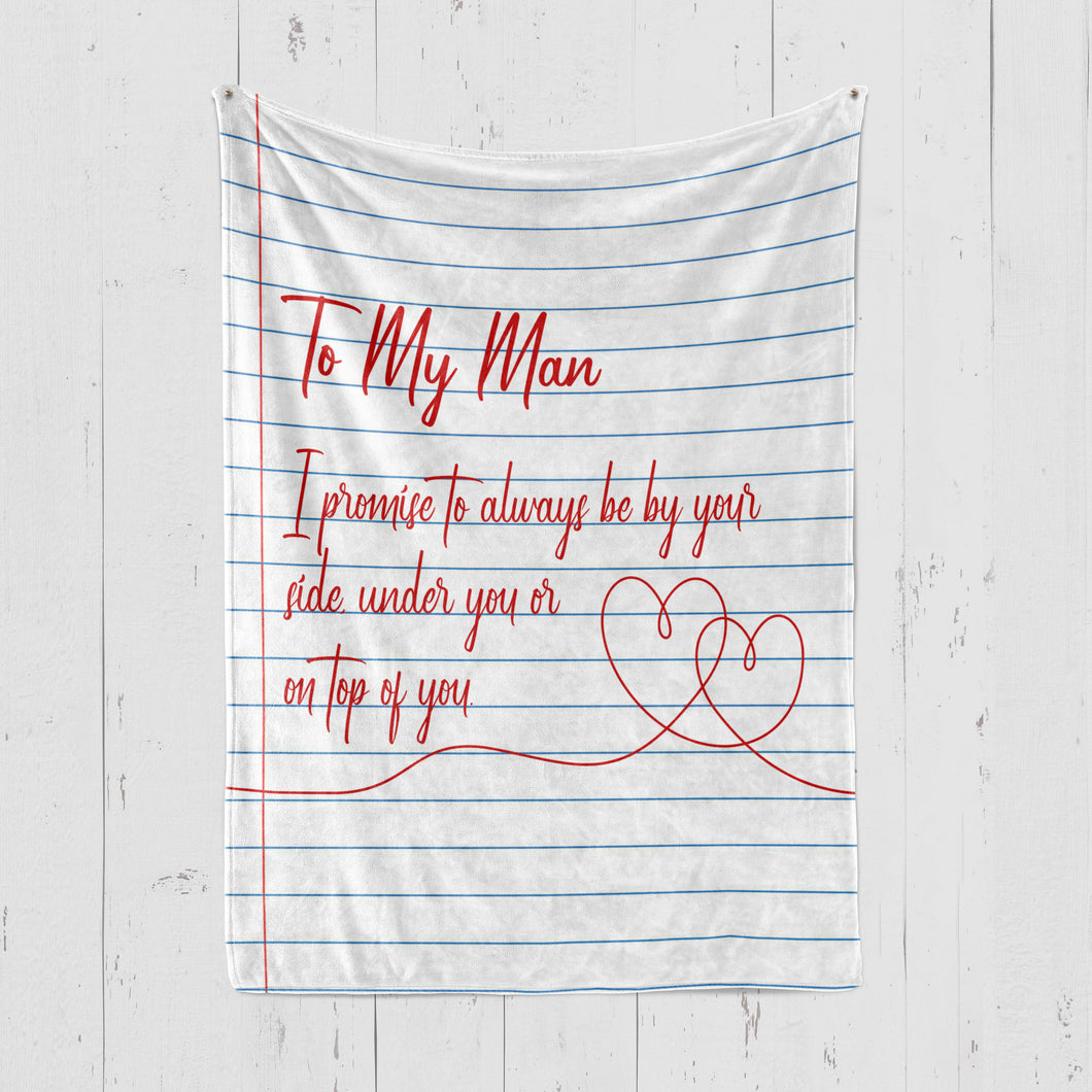 To My Man (Paper White Design) - Premium Blanket