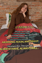 Load image into Gallery viewer, Retro To My Man - Fleece Blanket
